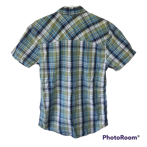 Distillery Apparel Plaid Button Down Short Sleeved Shirt - Picture 2 of 8